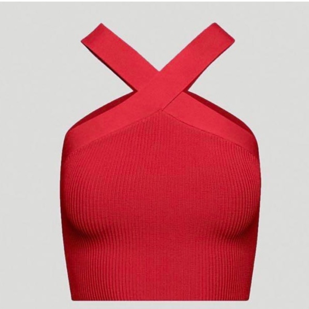 Babaton body sculpt crisscross knit crop! Size small!
